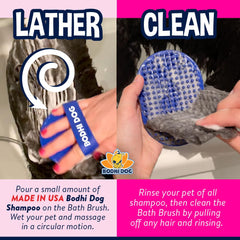 Bodhi Dog brosse utilisée sous pommeau de douche accélérant le rinçage et réduisant les résidus