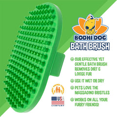Bodhi Dog brosse utilisée sous douche avec pommeau pour un rinçage efficace et gain de temps