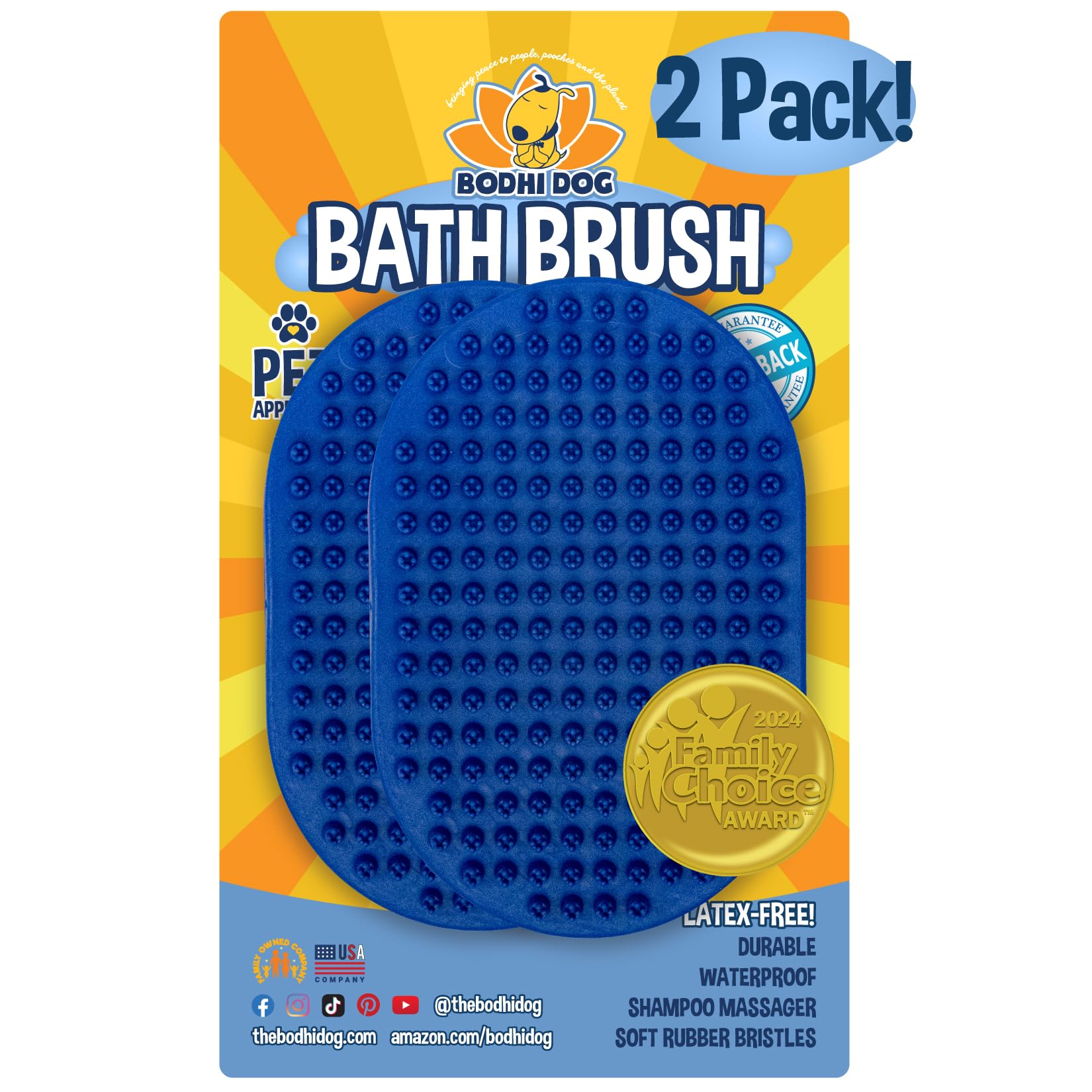 Bodhi Dog brosse face avant montrant prise en main confortable