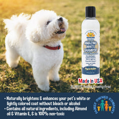 Bodhi Dog en usage pendant bain d’un chien blanc pour pelage plus lumineux