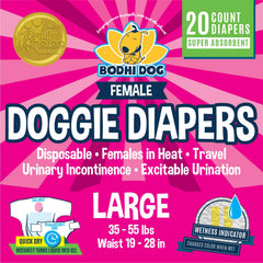 Bodhi Dog face avant emballage montrant quantité et taille pour choix rapide