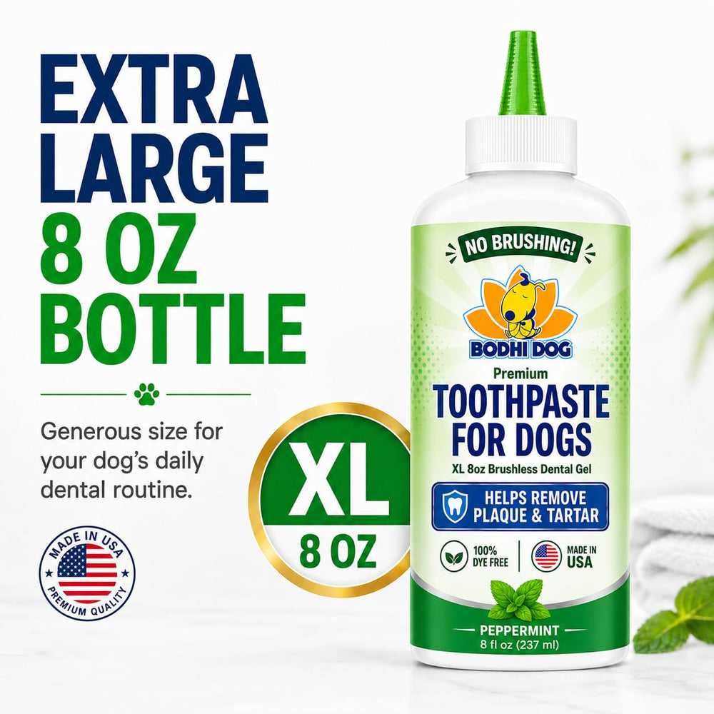 Bodhi Dog comparaison de taille 8 fl oz illustrant quantité pour plusieurs usages