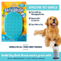 Bodhi Dog brosse après bain montrant rinçage facile et retrait des poils