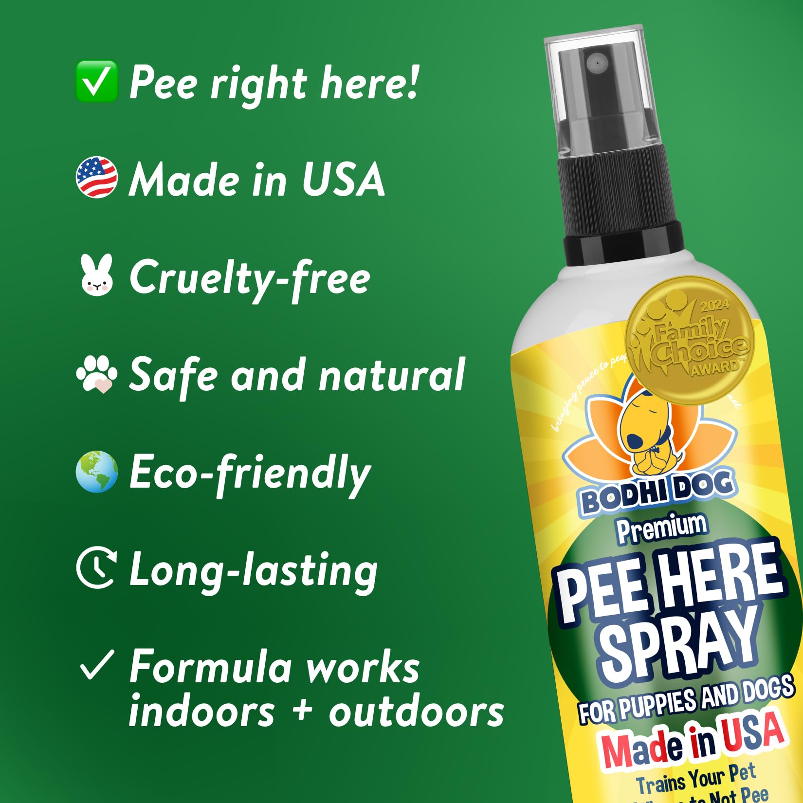 Bodhi Dog spray appliqué sur tapis d'entraînement aide la propreté