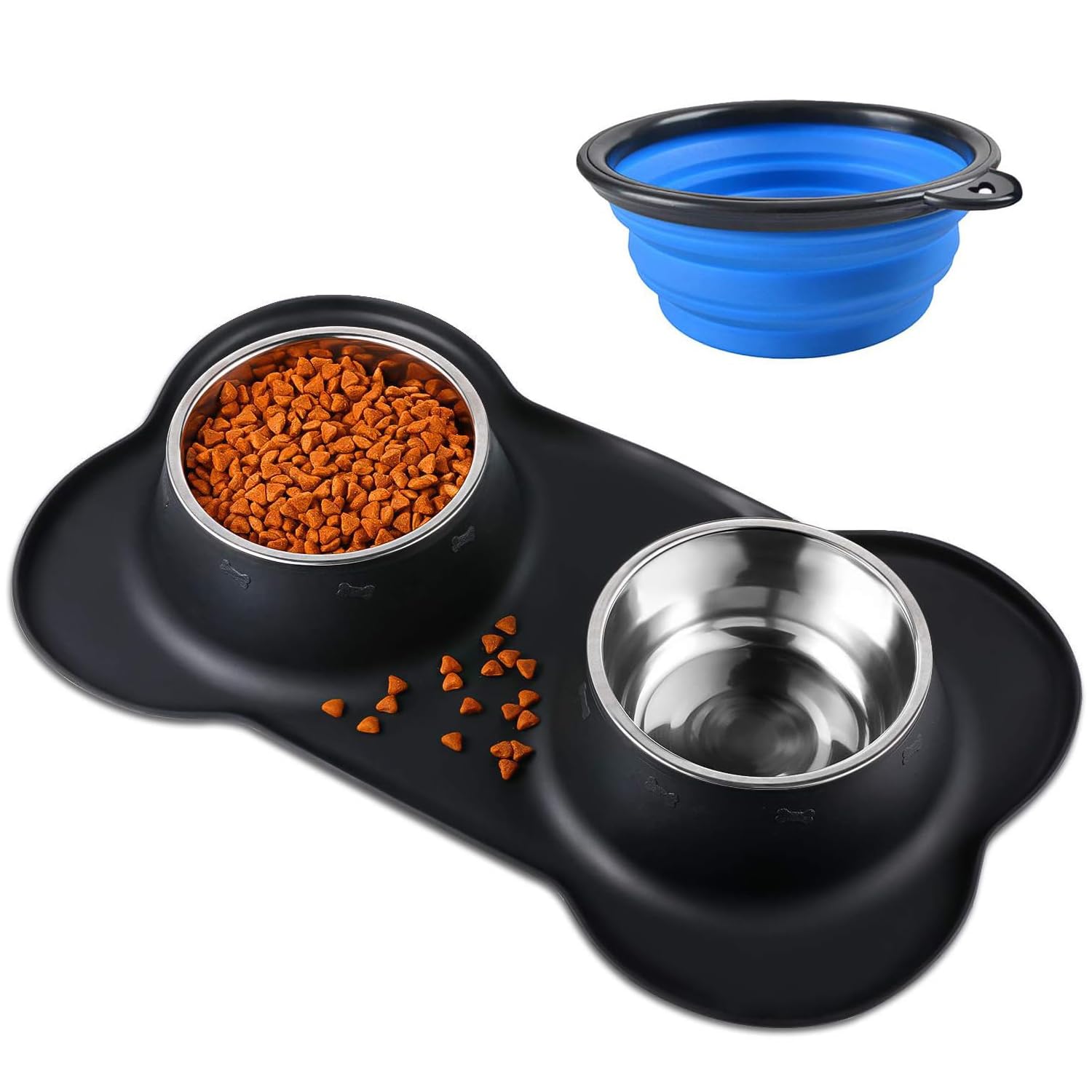 Bonve Pet gamelle double face avant montrant stabilité et design compact