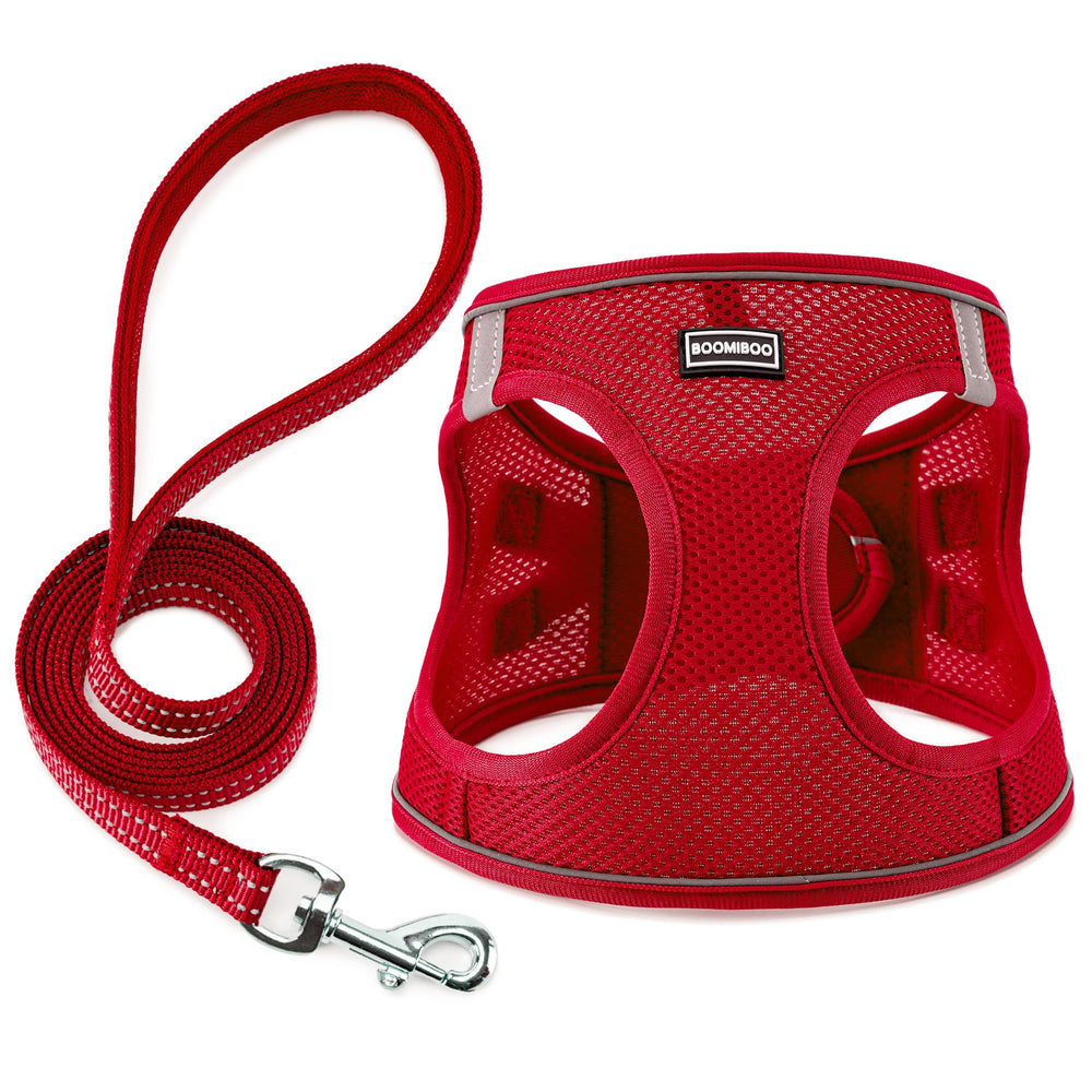 BOOMIBOO harnais face avant rouge montrant maintien et confort