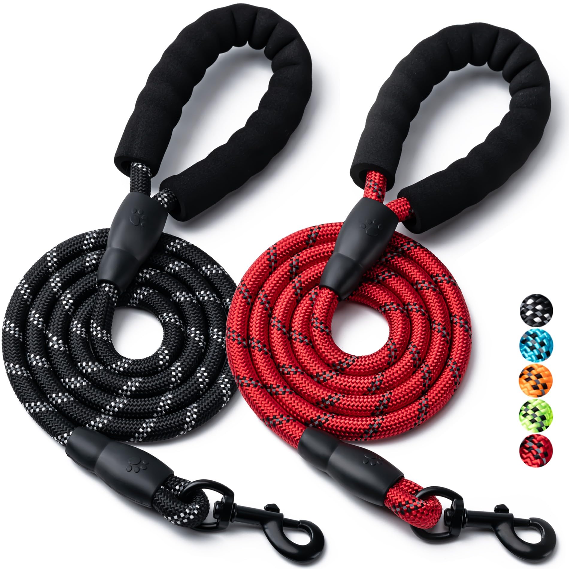 BOOMIBOO lot de deux laisses vues de face pour choix de couleurs et longueur