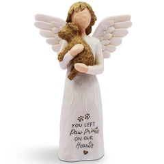 BORLESTA figurine ange face avant montrant expression réconfortante pour se souvenir