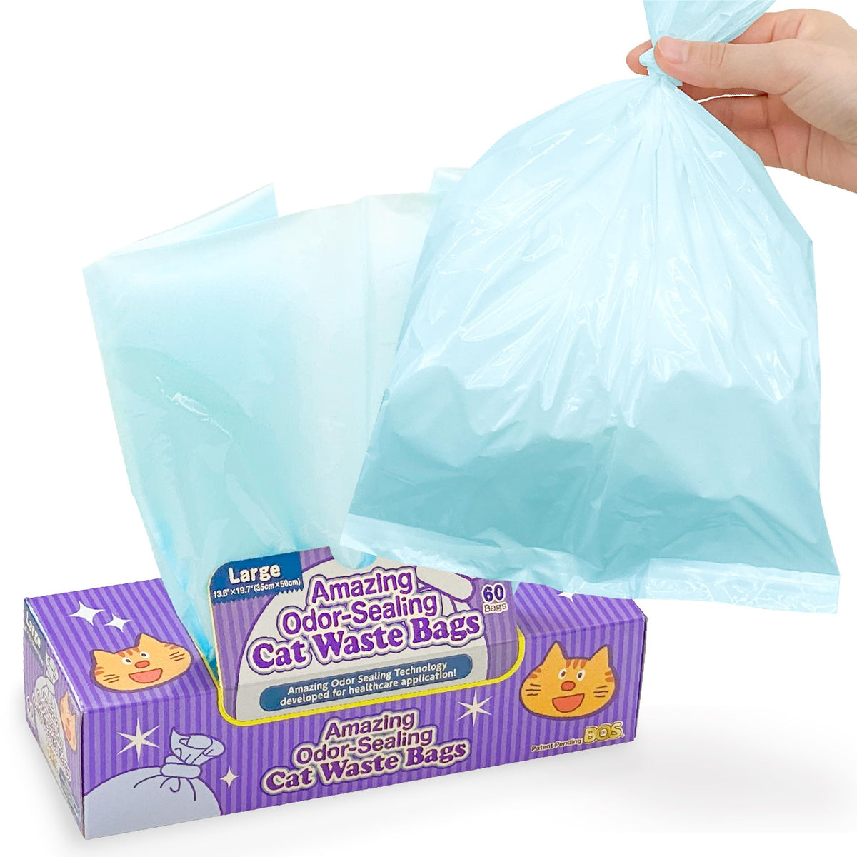 BOS sac emballage recto montrant boîte compacte et praticité