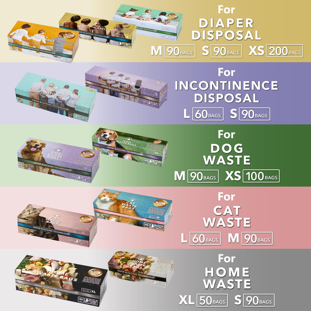 BOS boîte ouverte avec sacs prêts à extraire et utiliser