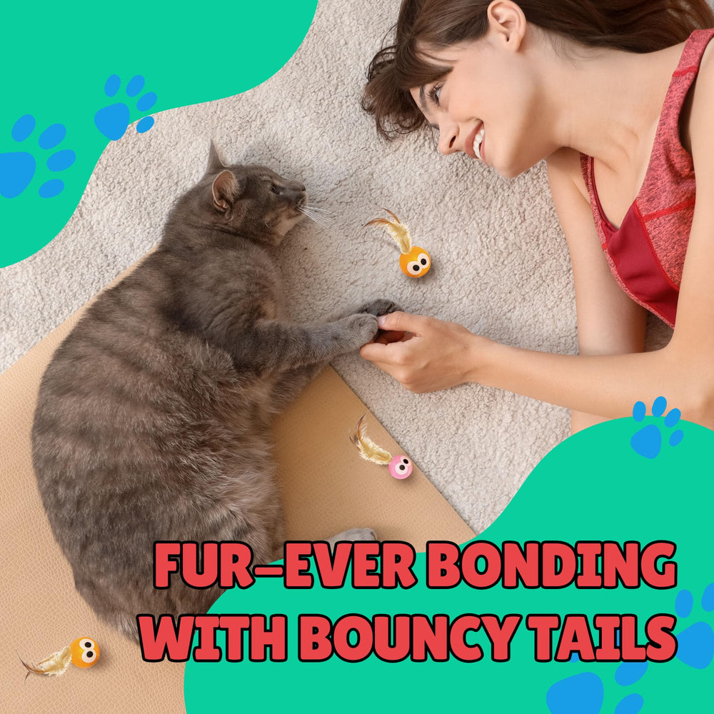 Bouncy Tails étiquette produit montrant matériaux et simplicité d'entretien