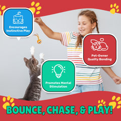 Bouncy Tails chaton jouant activement montrant engagement ludique