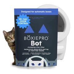 BoxiePro Bot paquet avant montrant l’emballage et bénéfice contrôle odeurs