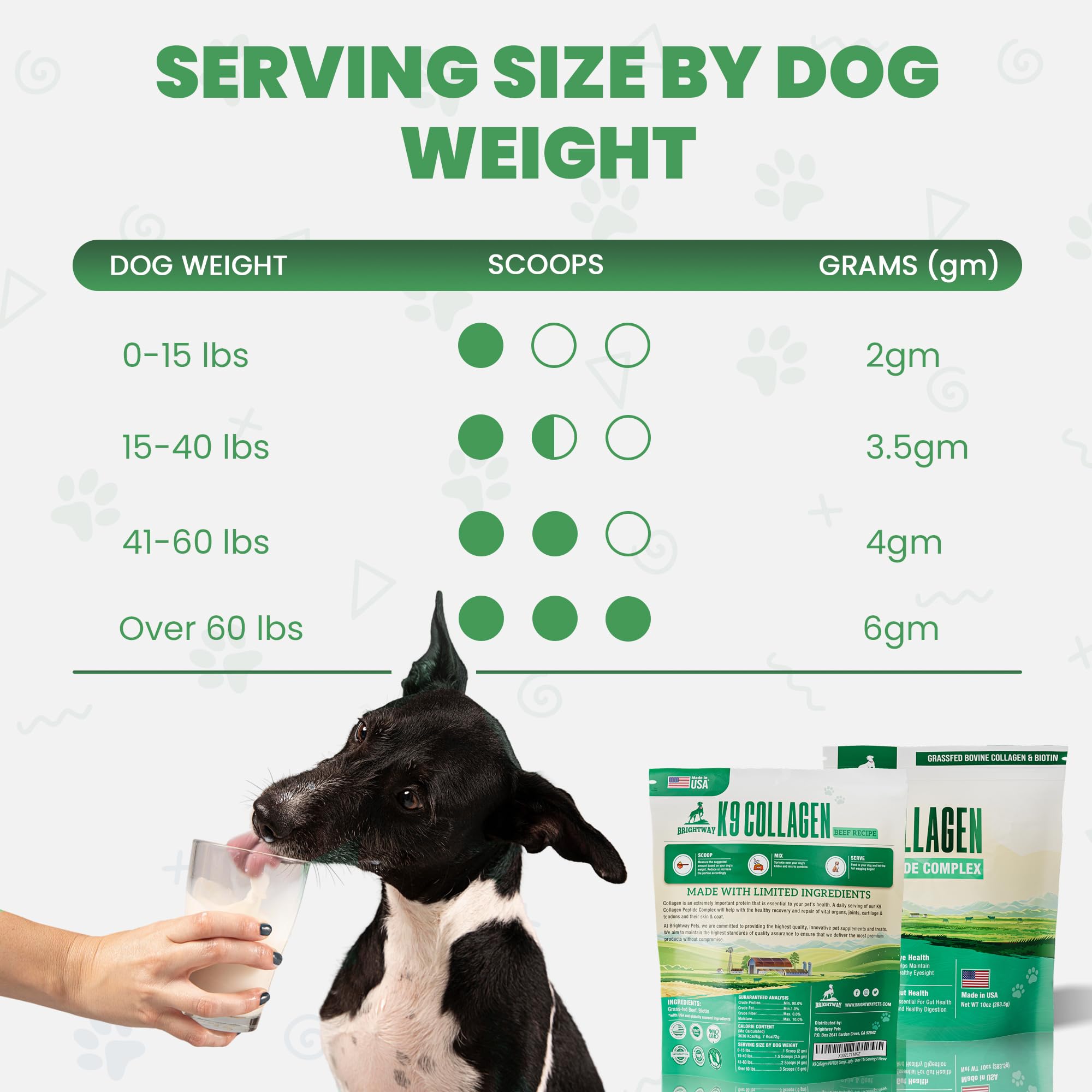Brightway Pets pot à côté d'un objet pour comparer l'échelle et le contenu
