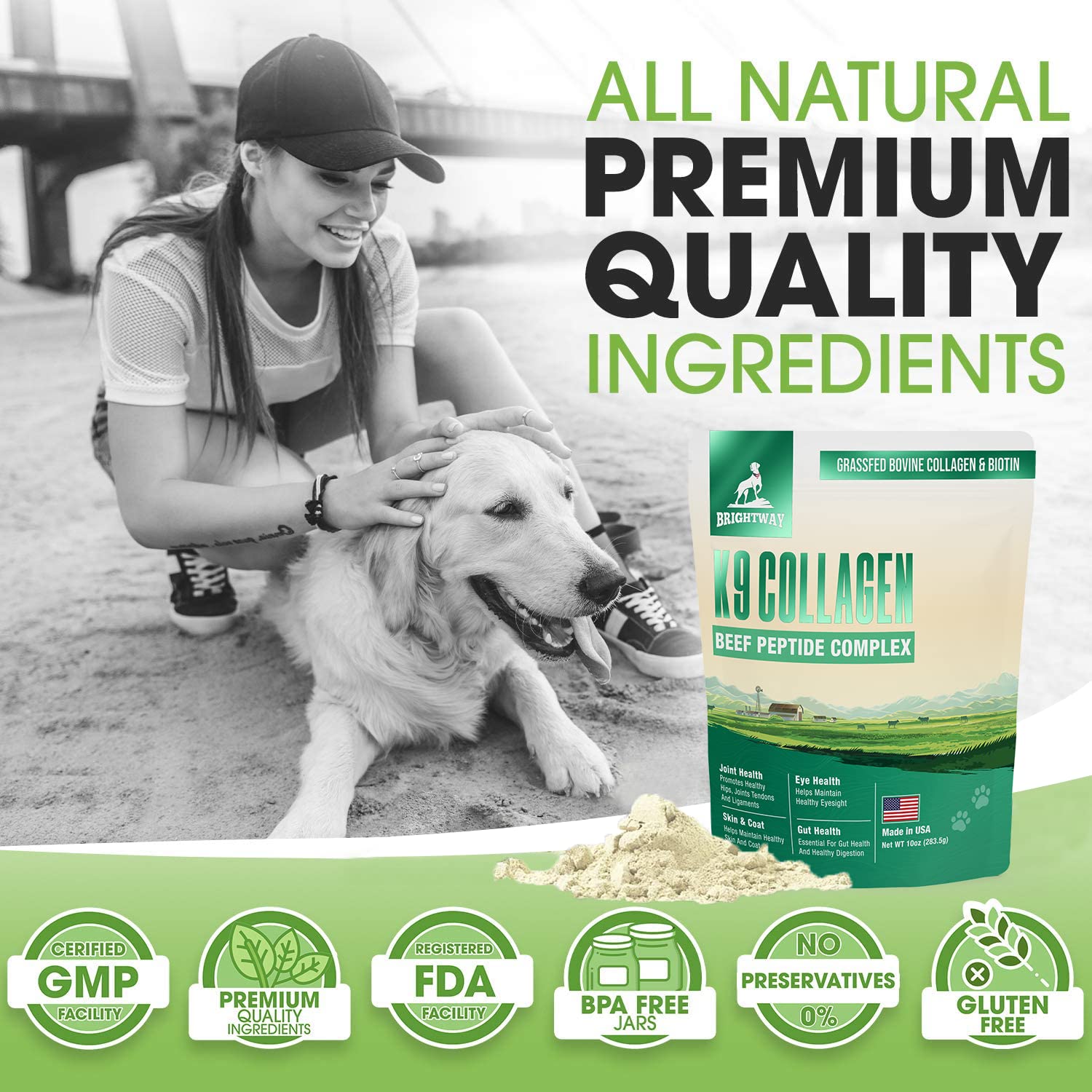 Brightway Pets grosse cuillère portion indiquant la dose pratique par repas