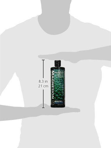 Brightwell Aquatics Magnesion avec résultats de test comparatifs montrant stabilité des paramètres