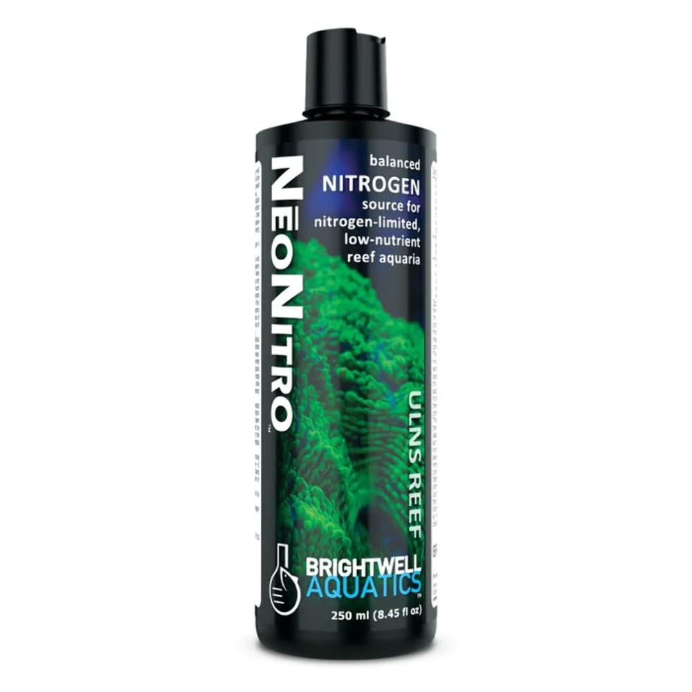 Brightwell Aquatics NēoNitro flacon avant montrant l'étiquette, efficacité pour équilibre nutritif