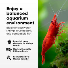 Brightwell Aquatics flacon ShrimpCōde en train d'être dosé pour un ajout précis