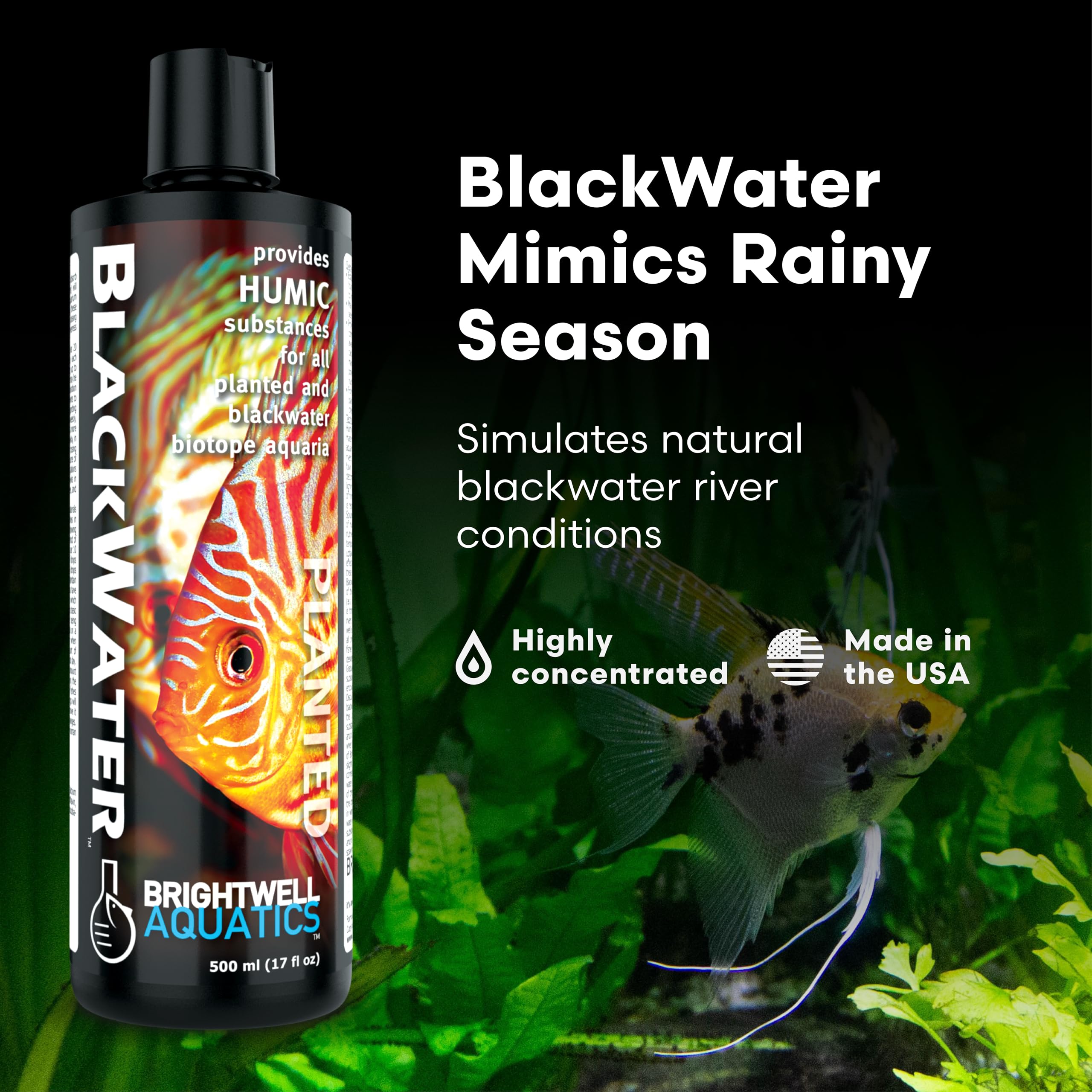 Brightwell Aquatics gros plan étiquette présentant ingrédients et instructions lisibles