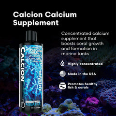 Brightwell Aquatics détail d’étiquette Calcion indiquant pureté et concentration élevée