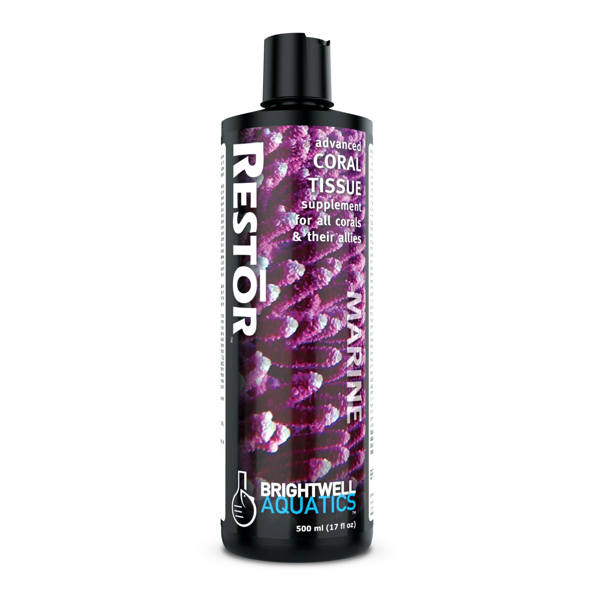 Brightwell Aquatics flacon Restor 500 ml face montrant le conditionnement et l’usage pratique