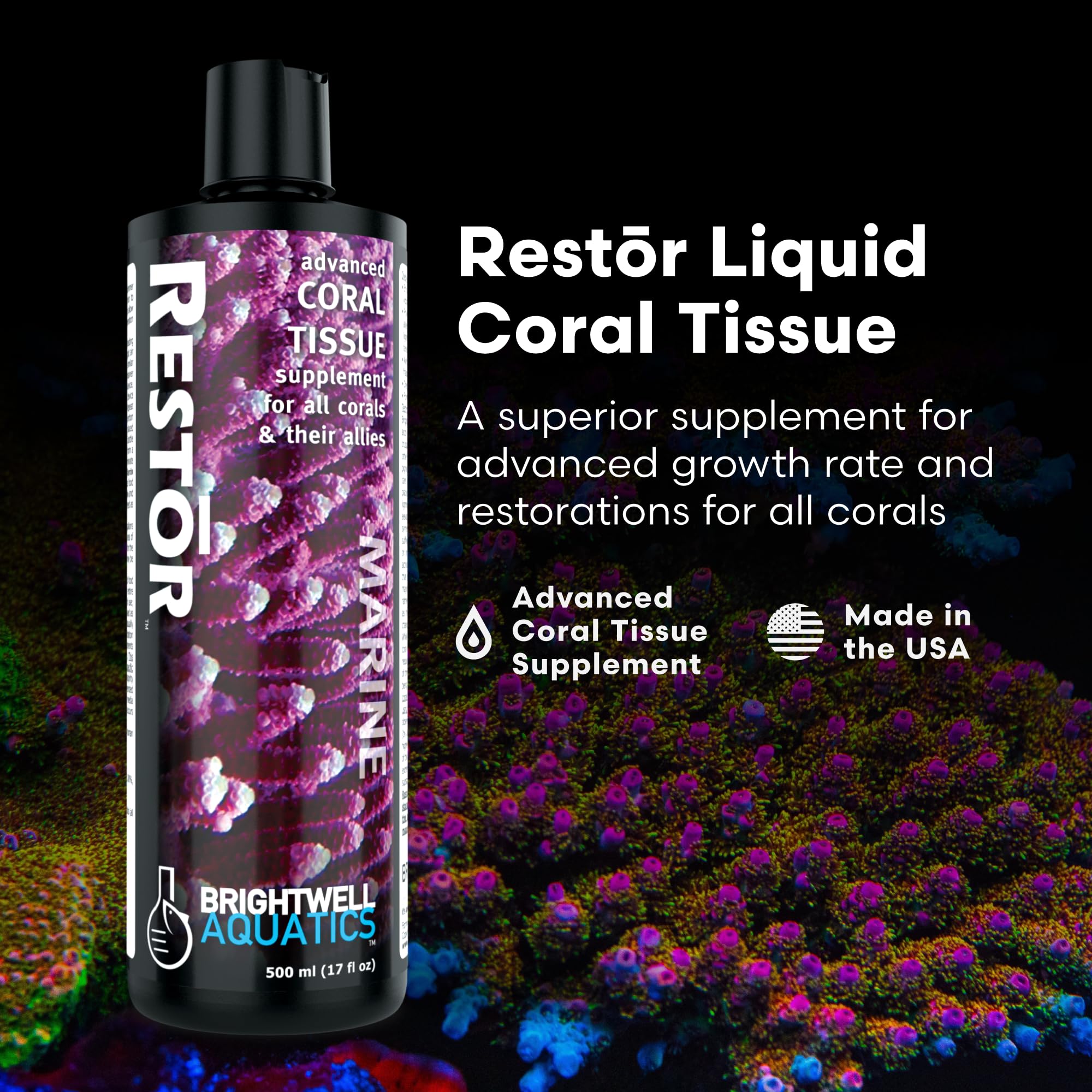 Brightwell Aquatics gros plan du liquide Restor montrant la texture et la concentration bénéfique
