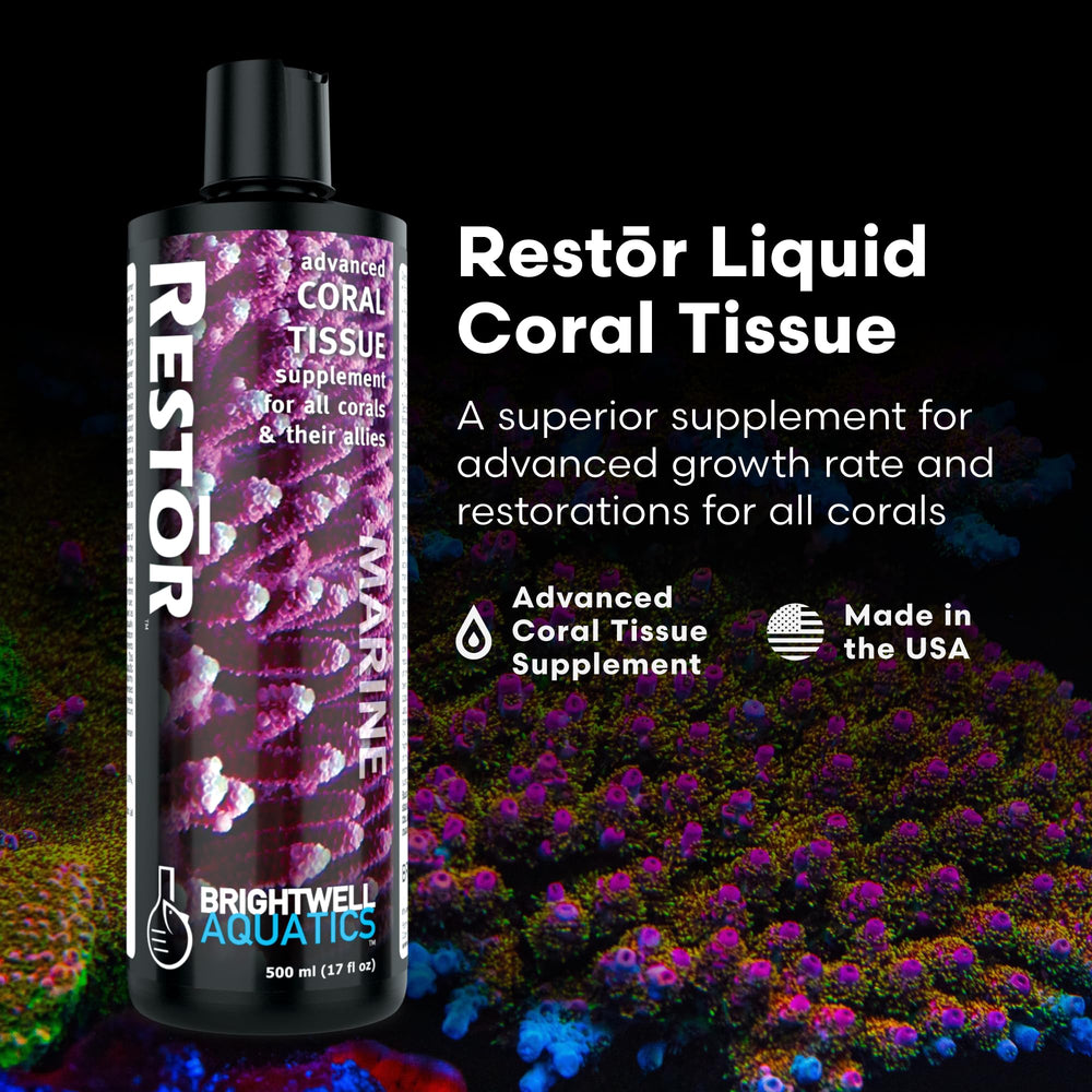 Brightwell Aquatics gros plan du liquide Restor montrant la texture et la concentration bénéfique