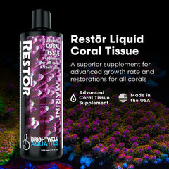Brightwell Aquatics gros plan du liquide Restor montrant la texture et la concentration bénéfique