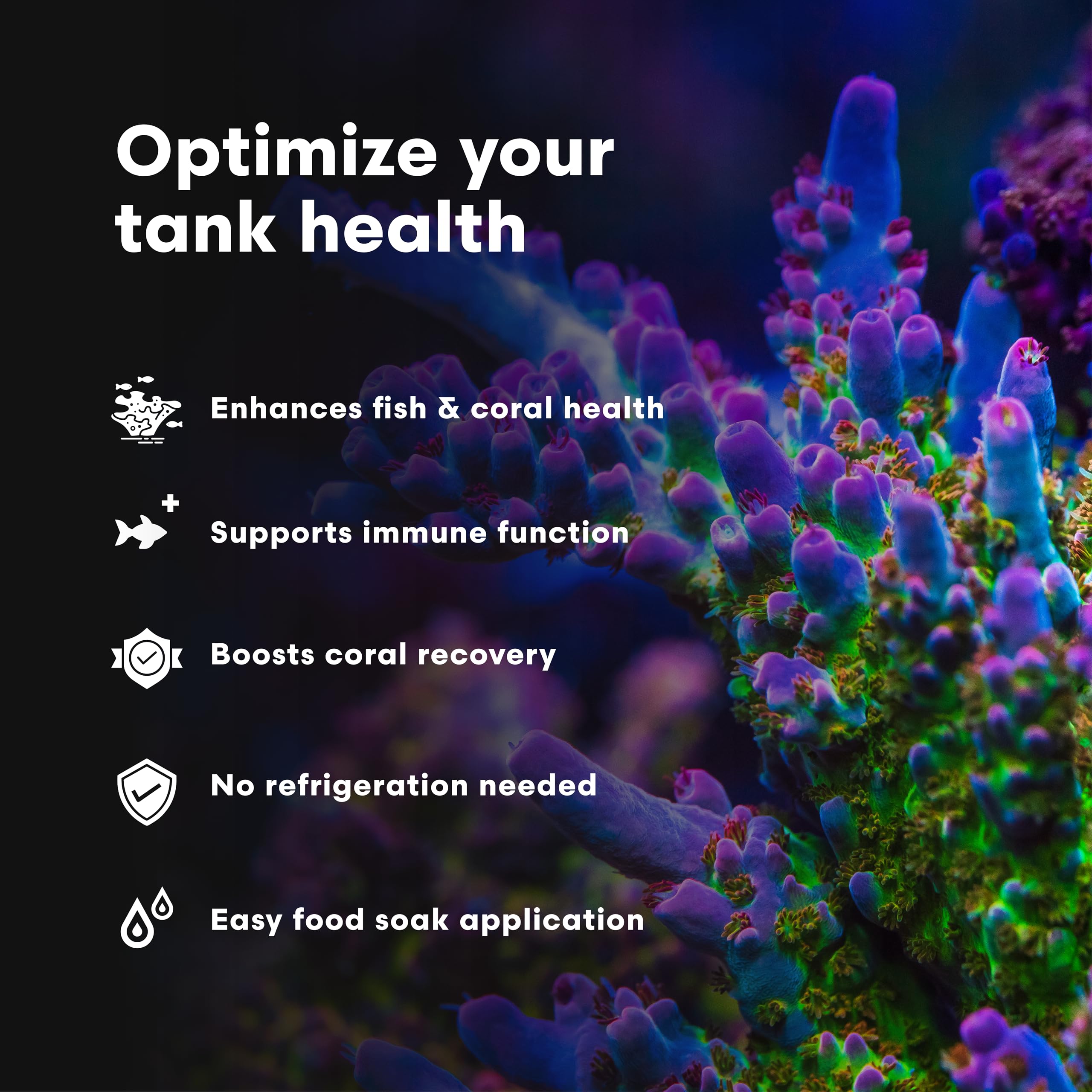 Brightwell Aquatics trempage nourriture avec Vitamarin‑M pour absorption maximale