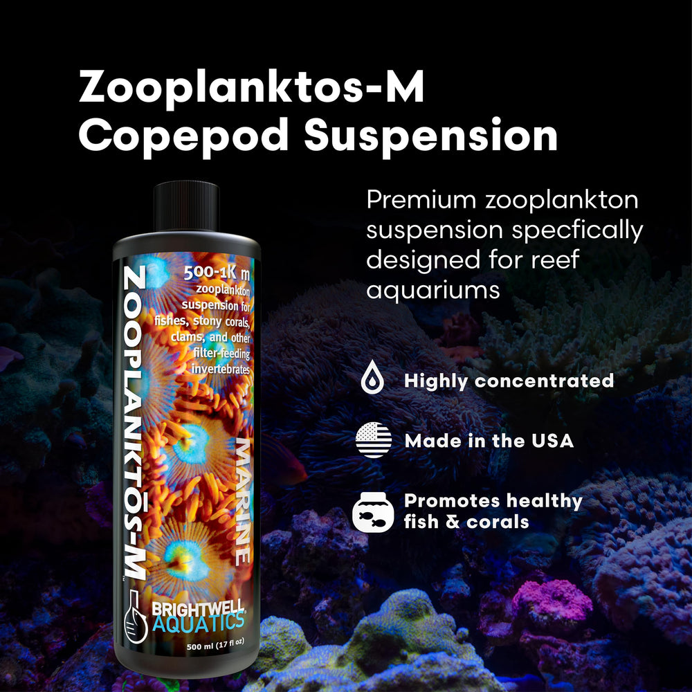 Brightwell Zooplanktōs-M gros plan montrant texture nutritive dense