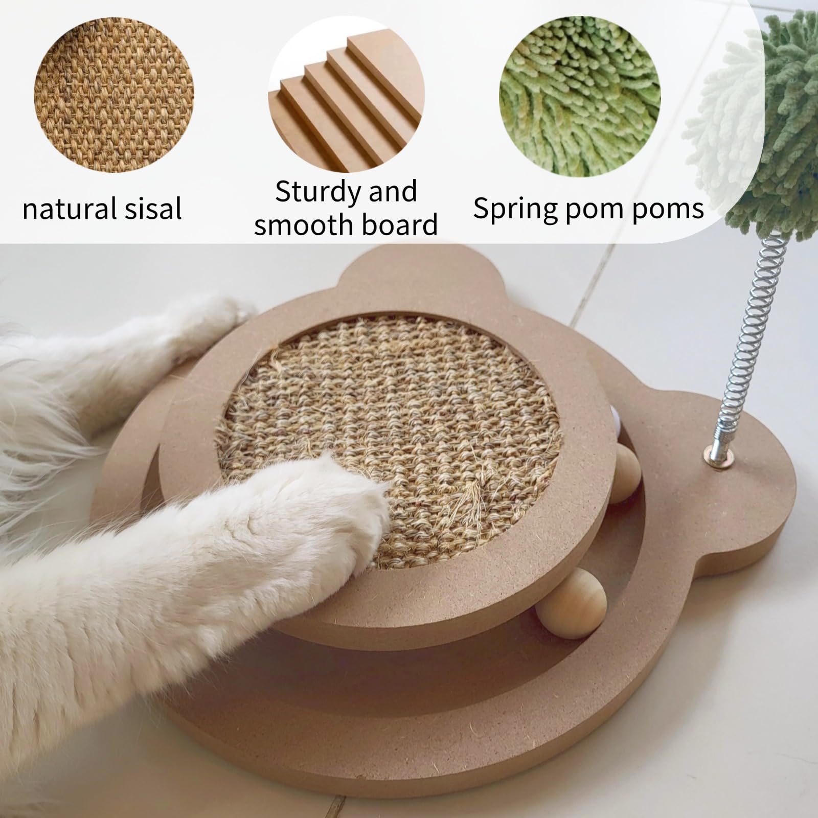 Britepaws piste à billes en bois en action stimule chasse et coordination