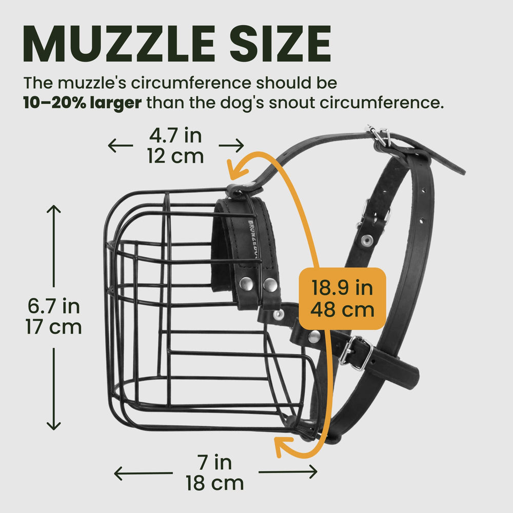 BRONZEDOG muselière gros plan néoprène offrant protection sans frottement