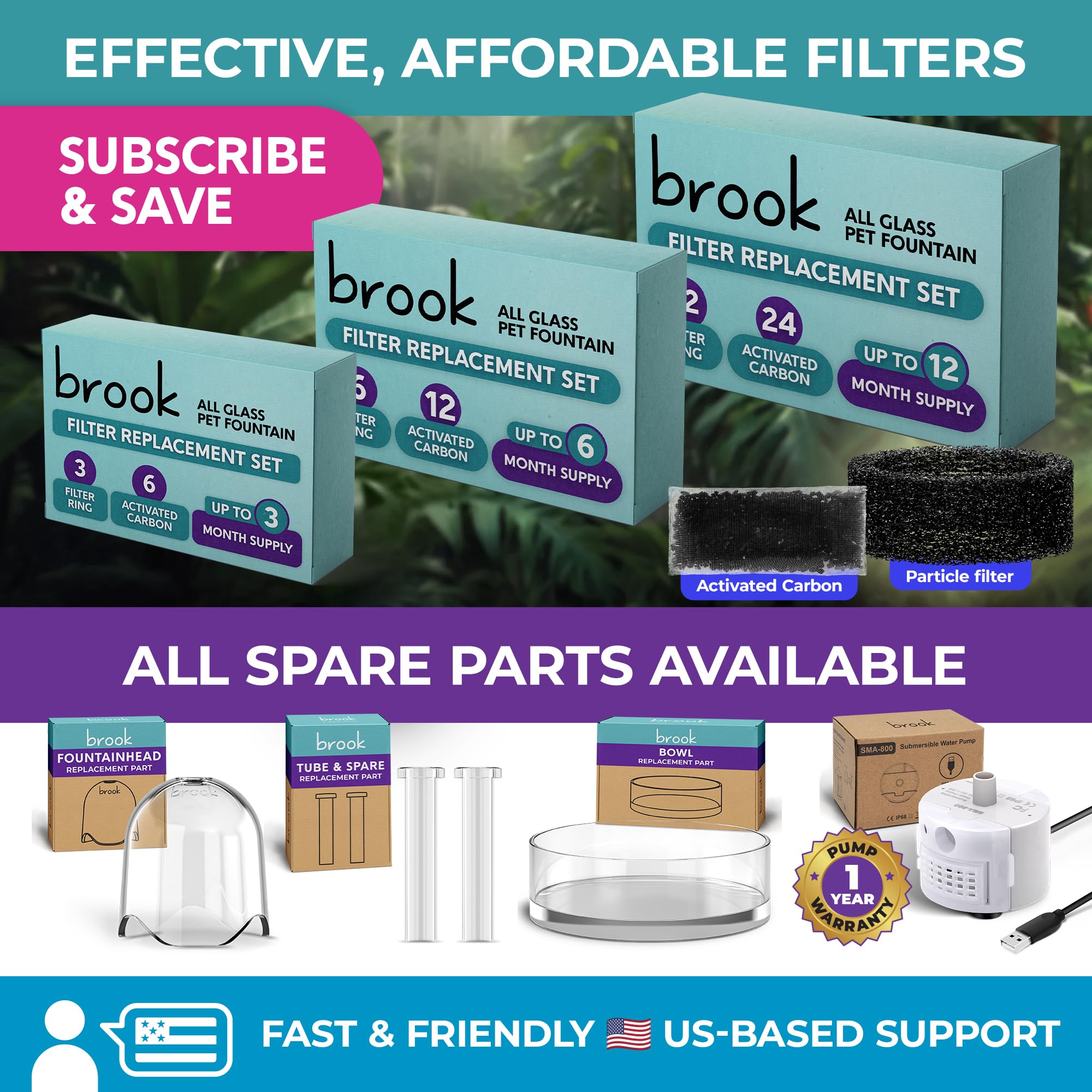 Brook accessoires de nettoyage inclus, entretien facile et rapide