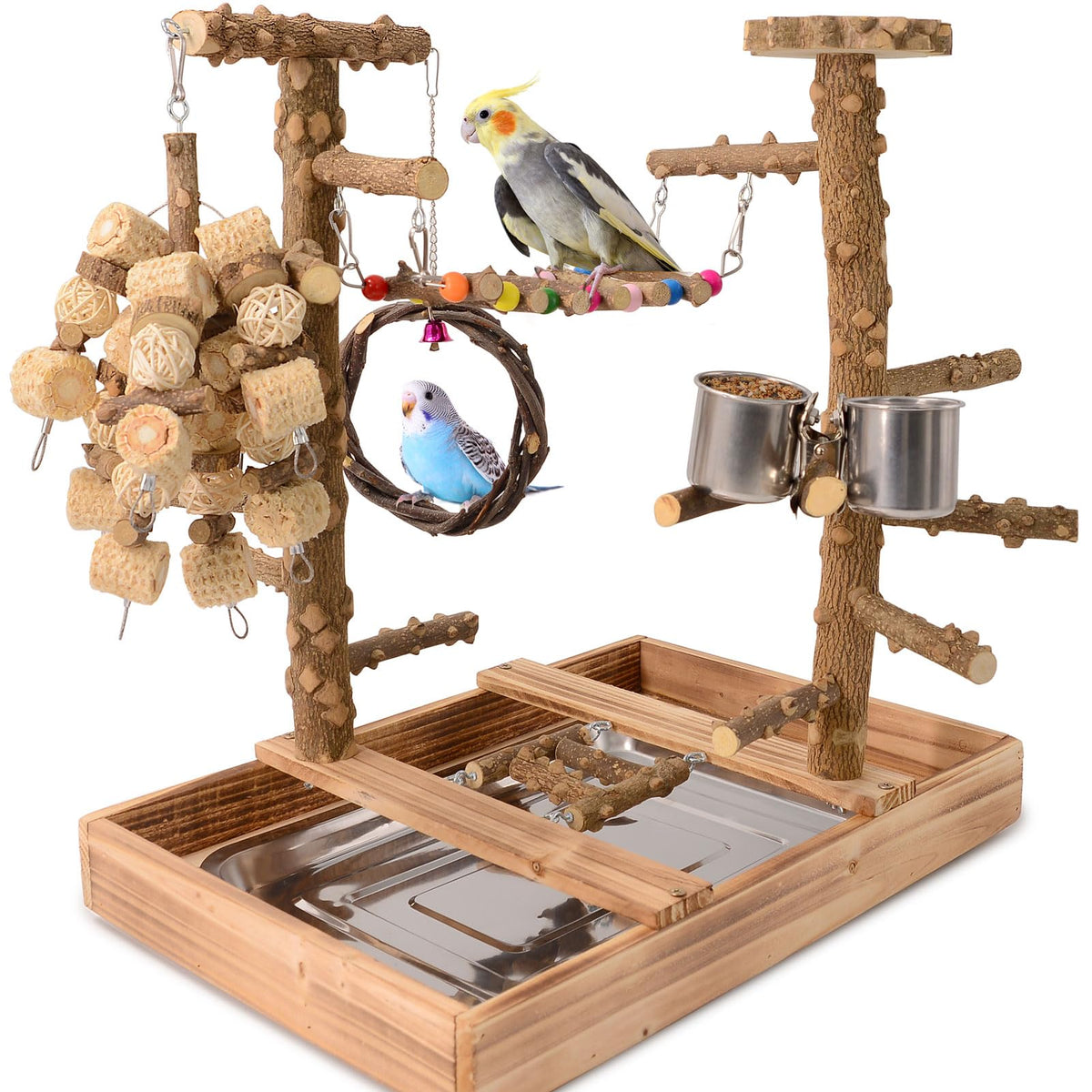 BRSLAIF perchoir face avant montrant structure multi-couches et fonction repas