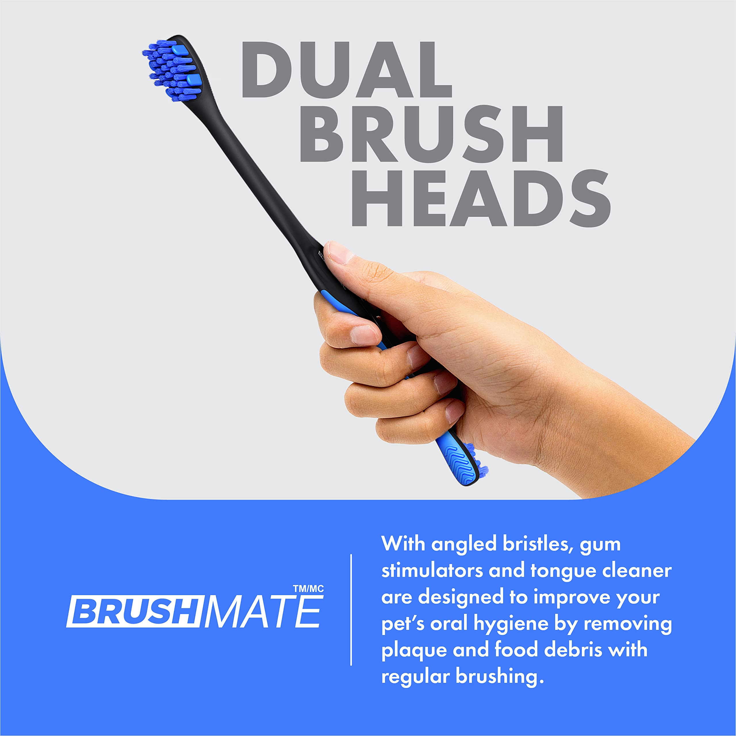 Brushmate contenu du pack exposé pour visualiser brosse et accessoires inclus