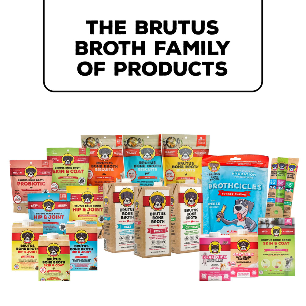 Brutus bouillon poulet emballage écologique illustrant engagement durable