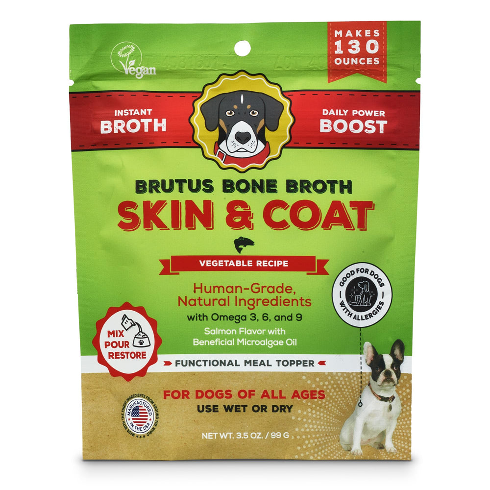 brutus broth emballage avant montrant la boîte et bénéfice praticité