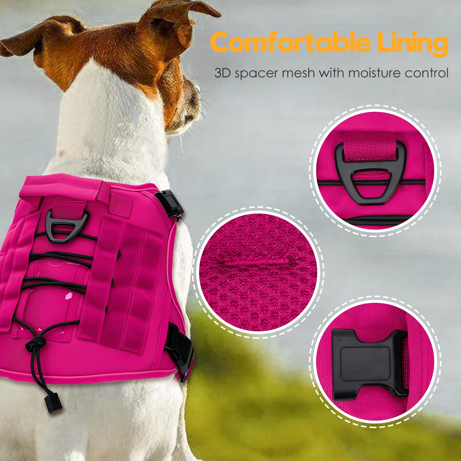 Bruvoalon détail du système MOLLE et patchs pour personnalisation pratique