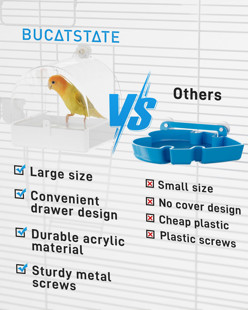 BUCATSTATE bac transformé en mangeoire, polyvalence pratique