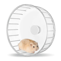 BUCATSTATE roue face avant montrant transparence et design compact, idéale pour petits rongeurs