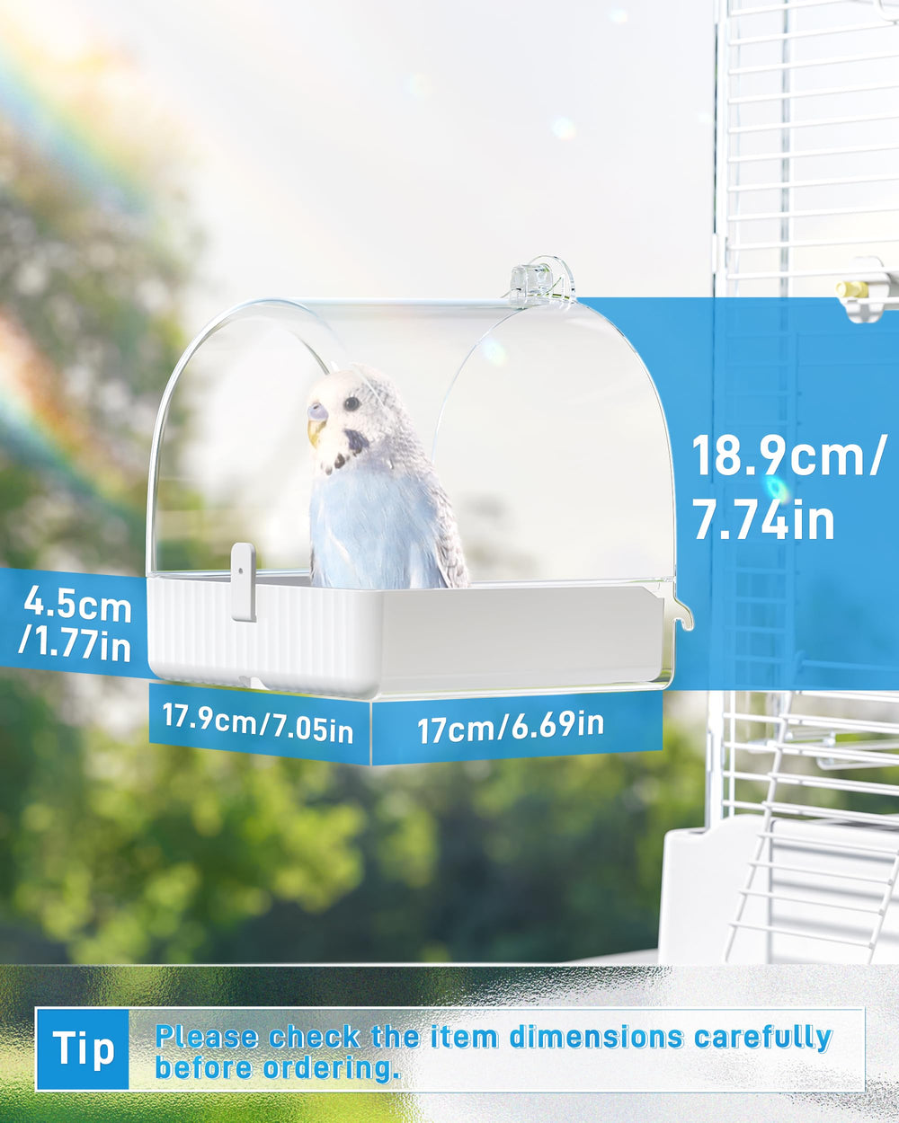 BUCATSTATE vue profil montrant fixation stable pour cage compatible