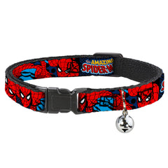 Collier Buckle-Down Amazing Spiderman face avant montrant le clip breakaway et le design Marvel