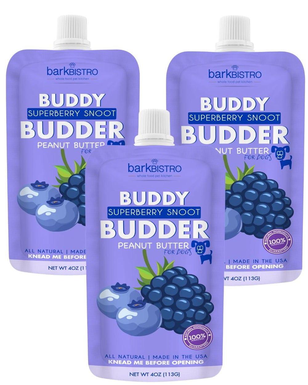 BUDDY BUDDER face avant du packaging montrant praticité et transport facile