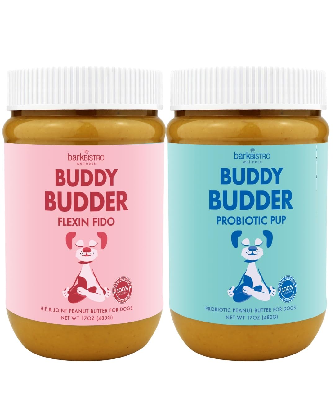 BUDDY BUDDER pot devant montrant l’étiquette claire et l’aspect naturel