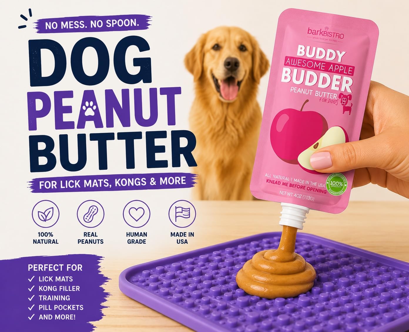 BUDDY BUDDER sachet pressé en main pour une distribution sans gâchis