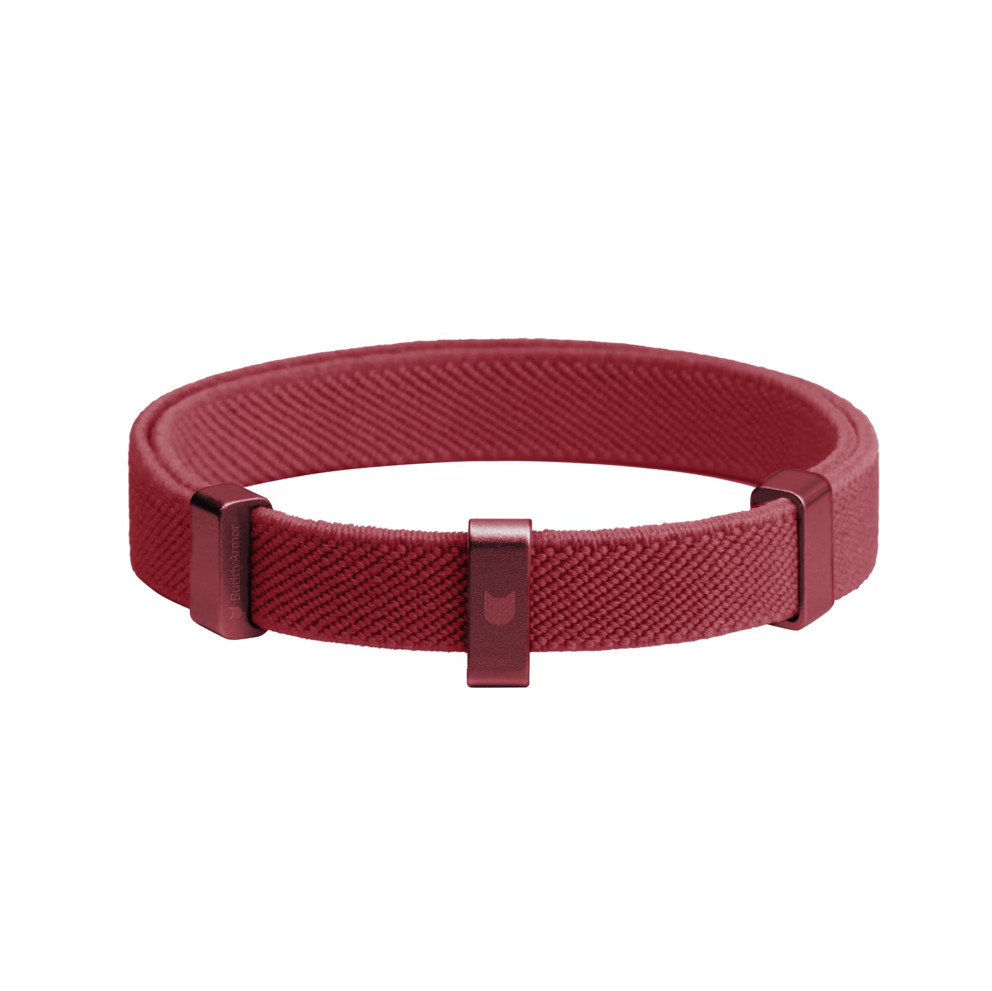 BuddyArmor collier bordeaux face avant, design primé et sécurité visible