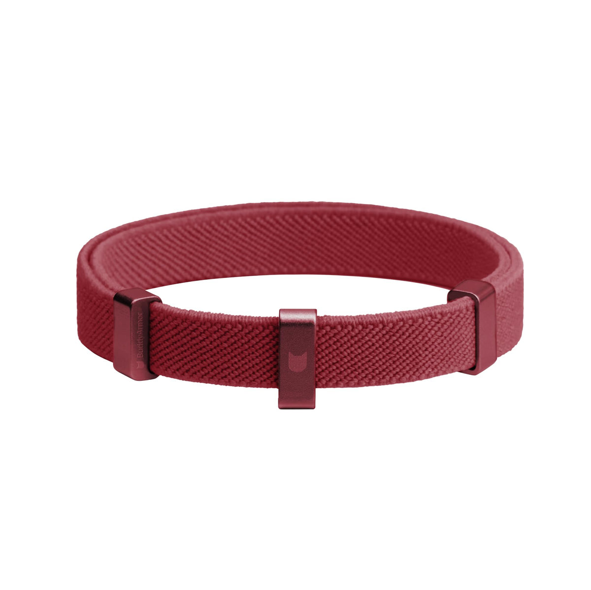 BuddyArmor collier bordeaux face avant, design primé et sécurité visible