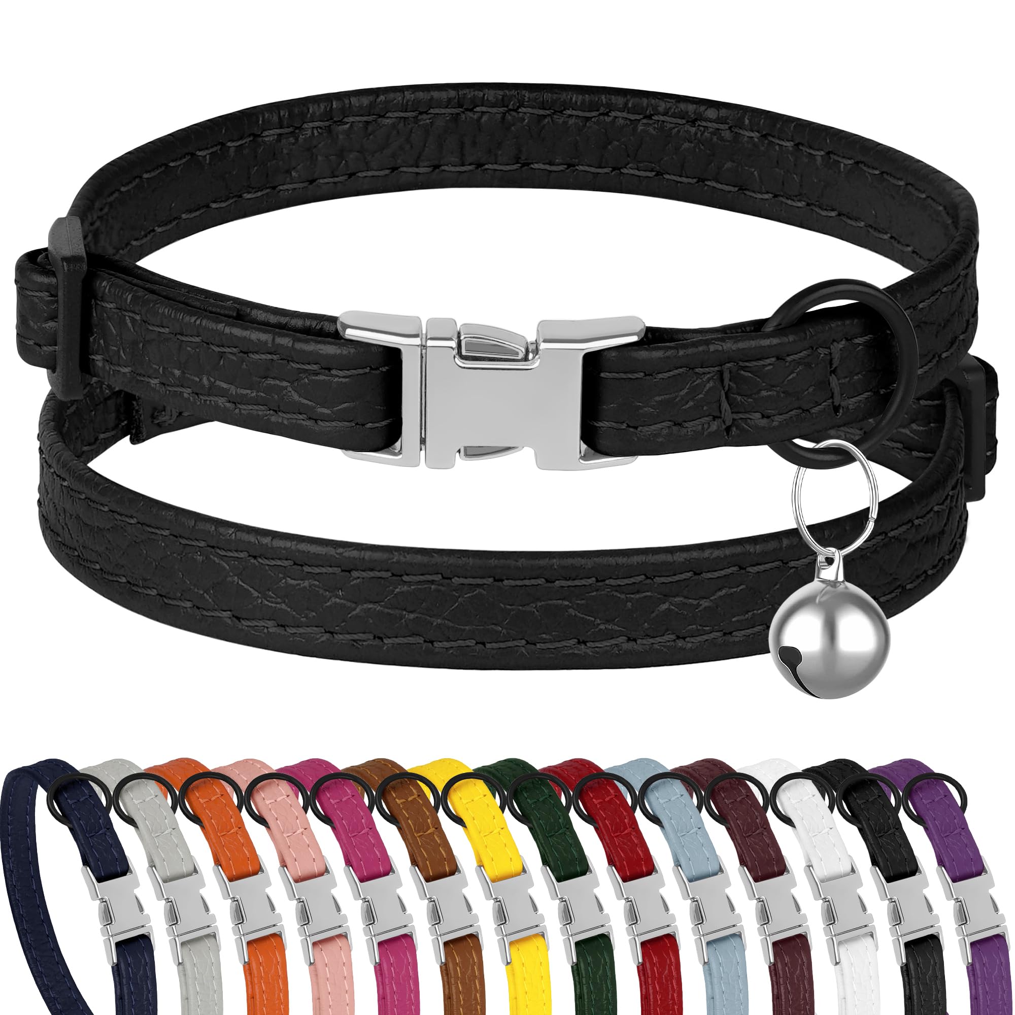 BUDKAS collier cuir face avant montrant design élégant et confort
