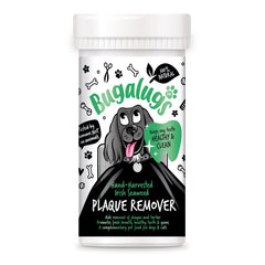 BUGALUGS emballage avant 70g présentant la poudre anti-plaque et ses bénéfices naturels