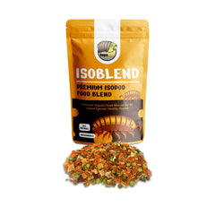 Bugzy Bugs Isoblend emballage face montrant le sachet et l'étiquette pour conservation pratique